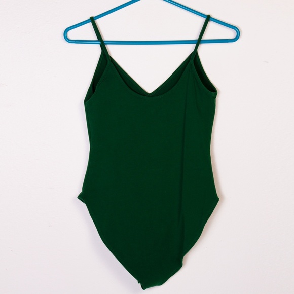 Forever 21 Green Spaghetti Strap bodysuit 💚 - Picture 2 of 3